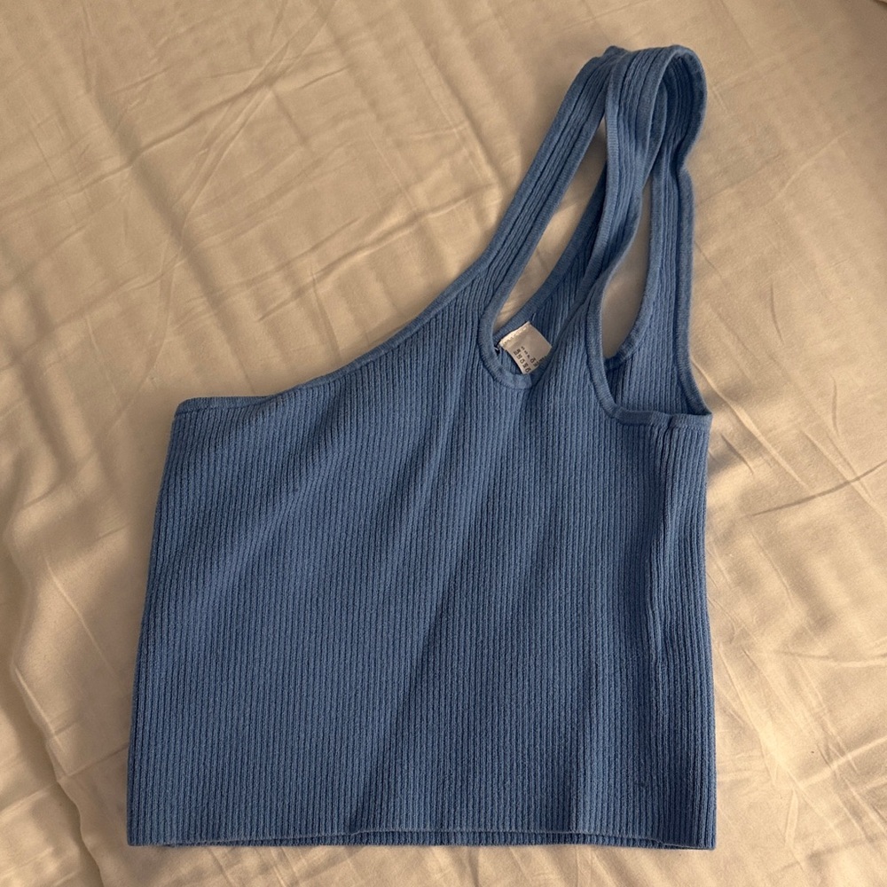 h&m one shoulder tank
